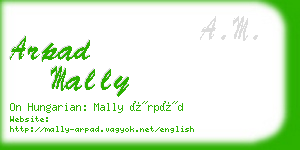 arpad mally business card